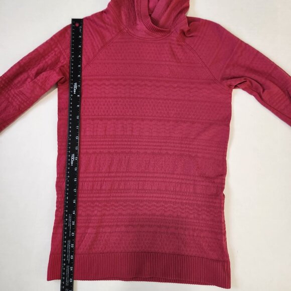 Lululemon Rest Less Hoodie Violet Red 8 Long Sleeve Textured Athletic W3BKFS - Picture 6 of 8